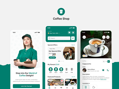 Coffee Ordering App UI | Nearby Coffee Shop Finder App | UIUX by KG UI ...