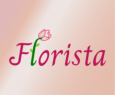 Flower shop logo colors creative flower font lettering logo logotype pink typography