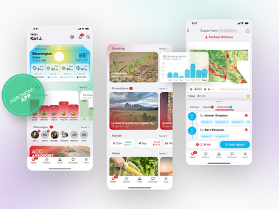 Application for farms agronomy app app design design system farms growers ios product design scouting ui ux weather