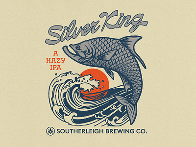 Silver King - Beer Label Art beer beerbranding beerlabelart branding design graphicdesign illustration ipa sanantonio southerleigh texas texasgulfcoast