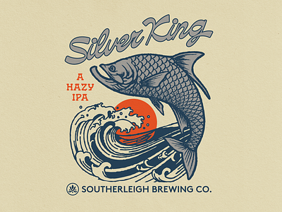 Silver King - Beer Label Art beer beerbranding beerlabelart branding design graphicdesign illustration ipa sanantonio southerleigh texas texasgulfcoast