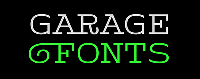 GarageFonts Logo branding graphic design logo type foundries