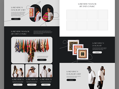 Scarf Fashion Landing Page head scarf ui design neck scarf web design scarf ecommerce scarf landing page scarf shop scarf store scarf ui scarf web design scarf website