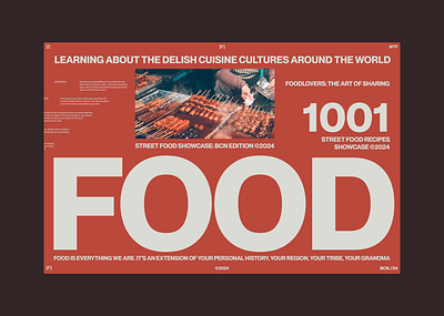 Food Showcase Concept bauhaus branding brutalist food graphic graphic design minimal ui web web design
