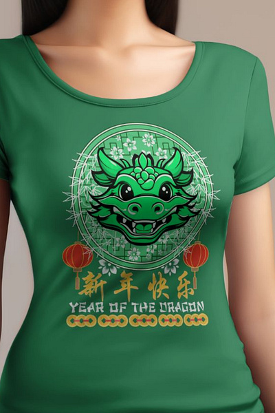 Year of the Dragon 2024 Chinese New Year Horoscope Astrology T-S chinese cute dragon graphic design horoscope lunar new year year of the dragon zodiac