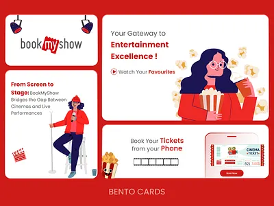Bento Cards bento cards book my show movie