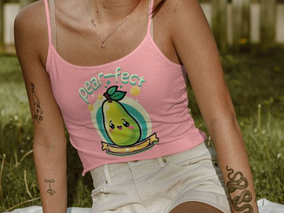 Pear-fect pear pun T-Shirt cute graphic design kawaii pear pun