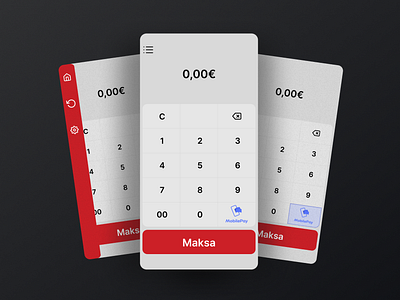 Simple Paying terminal screen app design pos ui ux