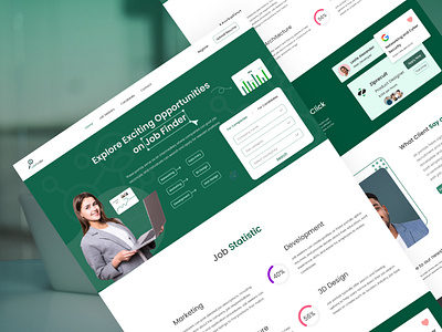 Job Seeker Website UI Design 3d animation graphic design job finding landing page job portal web design job portal website job seeker home page job seeker ui design landing page mobile app design motion graphics responsive design ui ui design user interface design ux design website design website ui design