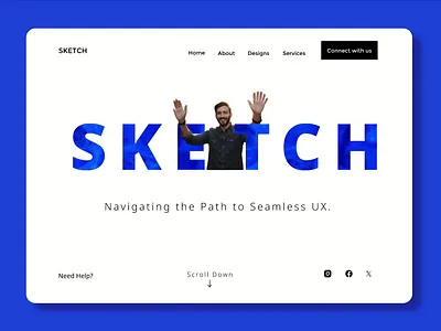 SKETCH - A Design Agency UI color figma graphic design home page interface landing page ui ui design user experience
