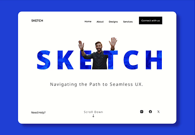 SKETCH - A Design Agency UI color figma graphic design home page interface landing page ui ui design user experience