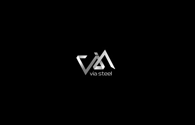 Logo VIA steel branding design graphic design illustration logo vector