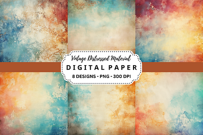 Vintage Distressed Material Background tumbler wrap