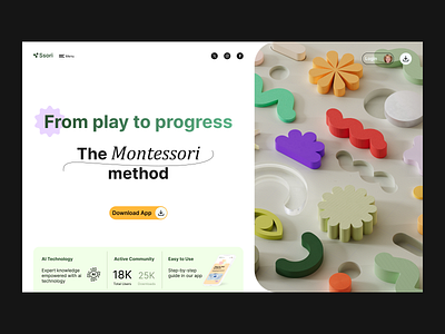 Montessori Hero graphic design ui uxui web web design webdesign
