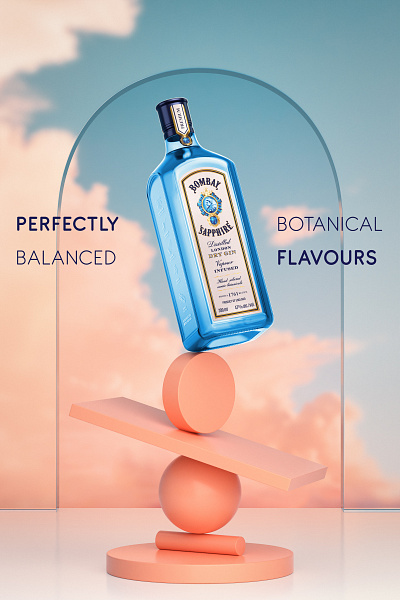 BOMBAY SAPPHIRE GIN | 3D Product Visualization 3d art 3d product rendering 3d product visualization 3d render abstract art adobephotoshop blender3d cgi gobo lighting graphic design packaging packaging design photorealistic