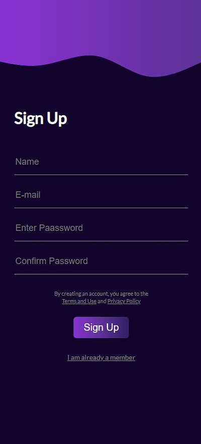 sign up page dailyui