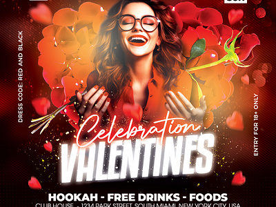 Valentine's Day Flyer advertising club club flyer dj flyer event flyer template happy valentine day happy valentines day holiday instagram ladies night love social media valentine day valentine day 2024 valentines day valentines day 2024 valentines day gift