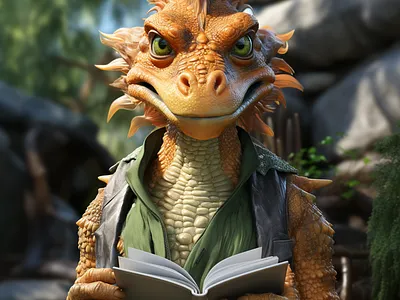 Reading branding dragon fo foto graphic design logo