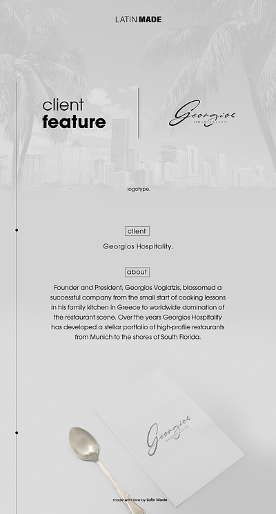 Georgios Hospitality brand branding graphic design logo logotype