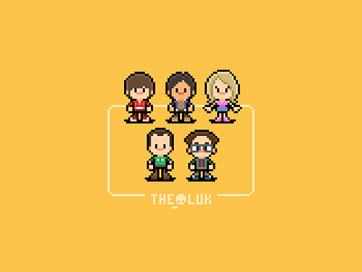 Pixel Art Characters - The Big Bang Theory characters design illustration pixel art pixel artist pixelart retro games the oluk theoluk video games