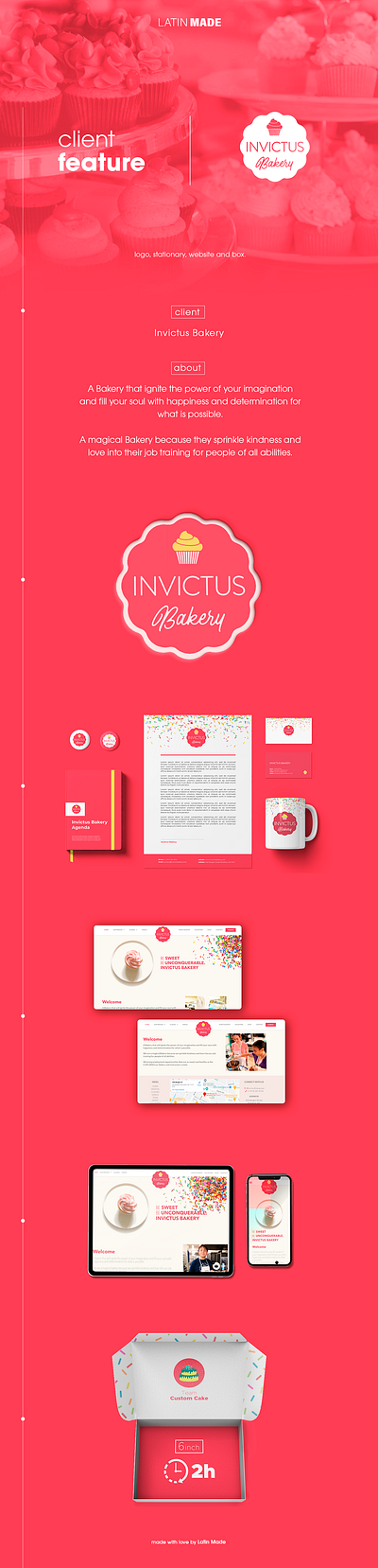 Invictus Bakery branding design graphic design logo logotype stationary web design website