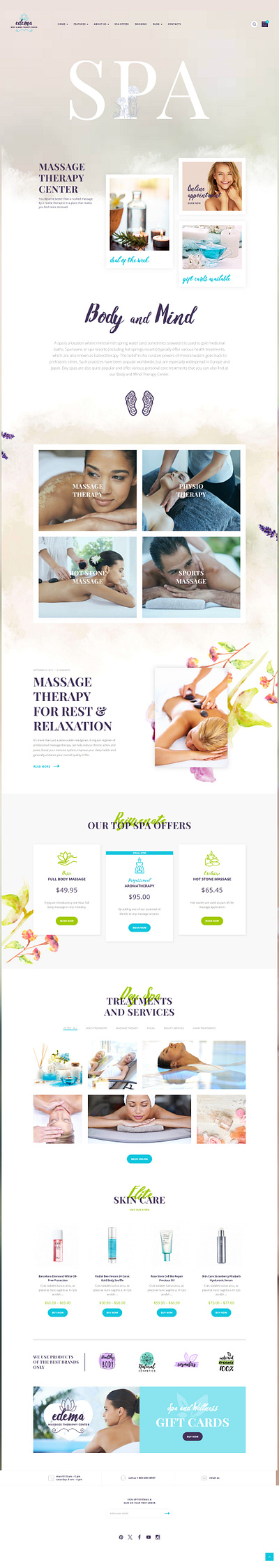 Wellness Spa Website branding design graphic design ui ux website wordpress