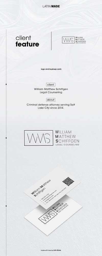 WMS Legal Counseling brand business card design graphic design logo logo design logotype stationary