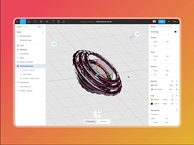 Figma for 3D - UI design - Superdribbbs 🏀 Day #15 3d animation app design figma modelling tool ui web