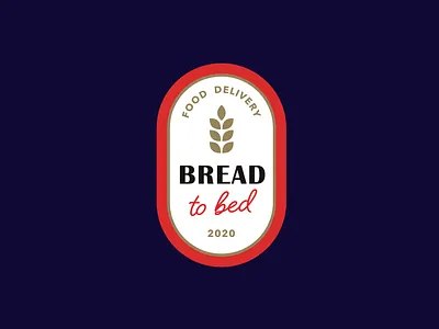 Simple badge logo design for Bread to bed company. badge branding design graphic design logo logotype vector