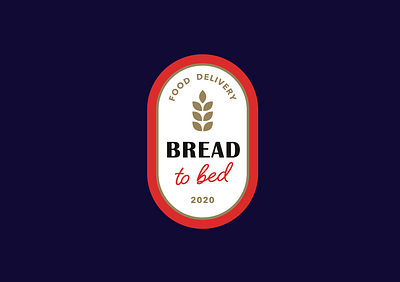 Simple badge logo design for Bread to bed company. badge branding design graphic design logo logotype vector