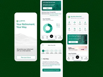 Wealth Portfolio Design Sprint art direction banking design design sprint investment planning portfolio product design retirement planner sprint ui user interface
