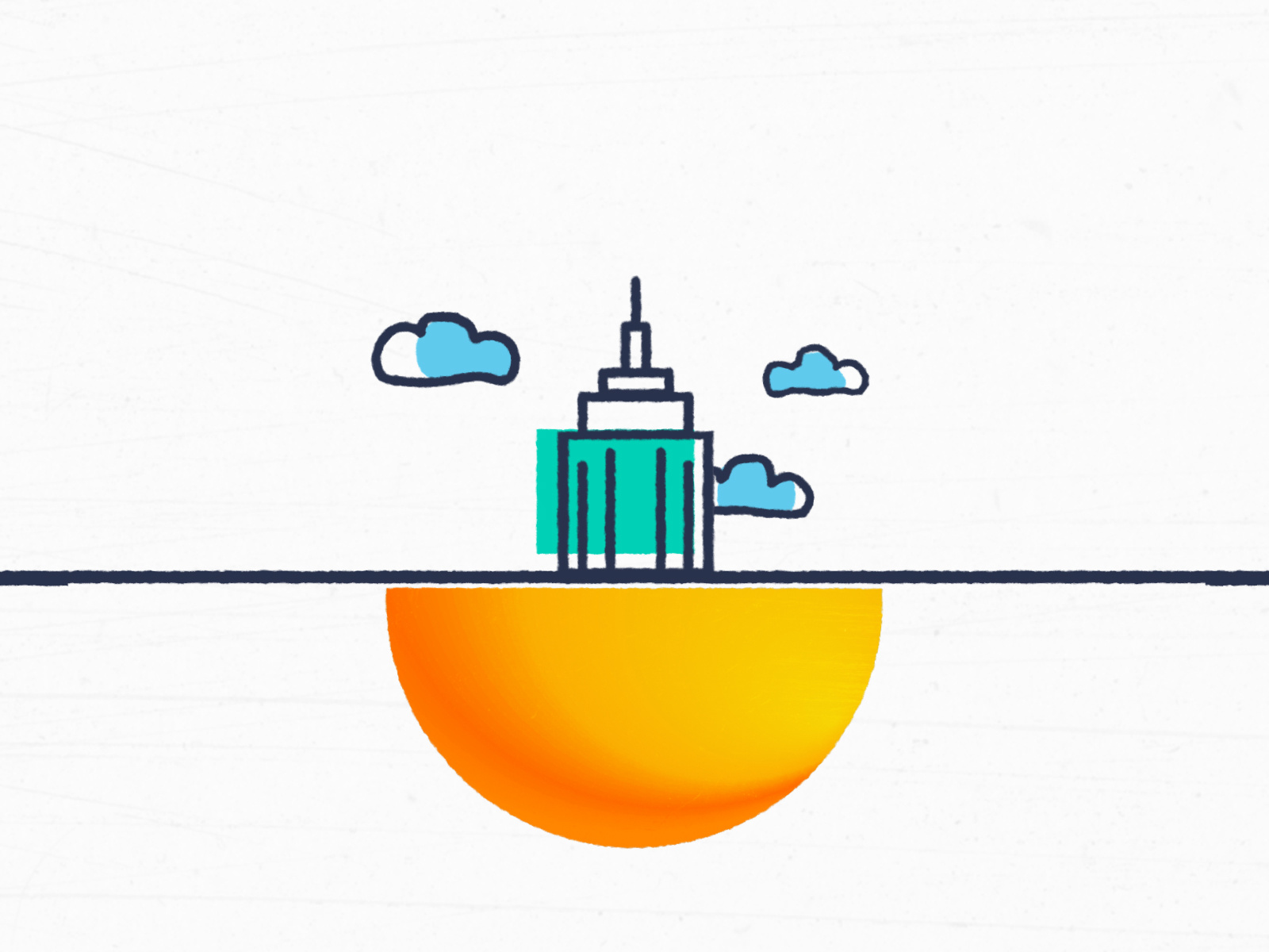 Icons Morph 2d after effects animation buildings clouds icons logo morph morphing 2d motion graphics stylisitic