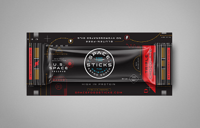 Space Food Sticks Package Concept logo lockup nasa packaging space food sticks space logo space packaging