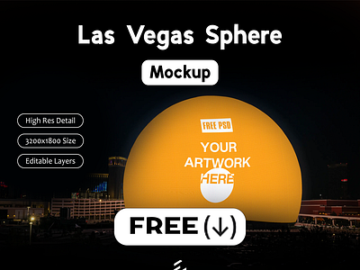 Las Vegas Sphere Mockup (FREE DOWNLOAD) erti krasniqi free free download graphic design lasvegas mockup ui