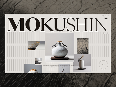 Mokushin – Web intro animation animation branding e commerce elegant intro landing loading motion graphics transition ui web