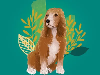 Dog art charactedesign children art children book illustration cocker cocker spaniel dog illustration puppy