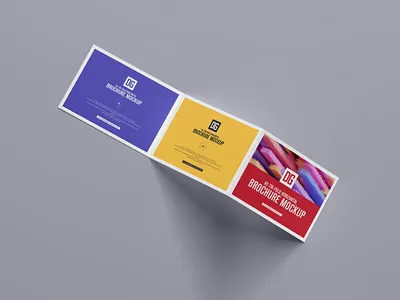 Free A5 Tri-Fold Horizontal Brochure Mockup brochure mockup