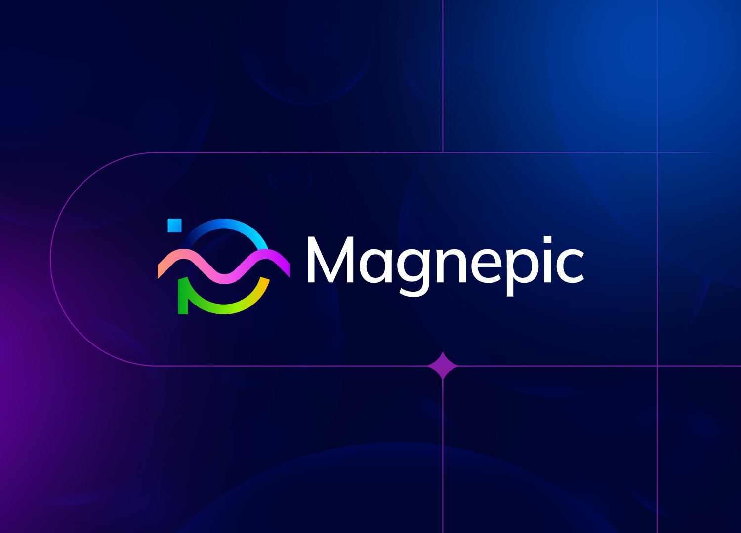 Magnepic -Brand Identity brand identity branding creative logo logomaker m lettermark metaverse p lettermark tech logo technology vr vr logo