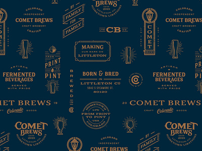 Comet Brews Branding Lockups beer logo brewery brewery lockup comet brews logo lockup seal