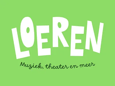 Loeren Festival logo brand design branding dancing eyes farmer farmers festival festival logo handwriting lettering logo looking music music festival theatre typography