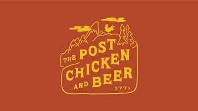 The Post TShirt Design and Lettering beer lettering brewery merchandise chicken illustration illustration tshirt illustration