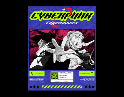 Cyberpunk Edgerunners : Motion Poster anime cyberpunk digitalart graphic design motion graphics poster retro