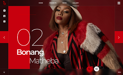 Bonang Matheba Hero Image Design branding graphic design layout design logo ui web design