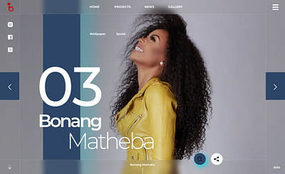 Bonang Matheba Hero Image Design branding design graphic design layout design product design ui web design