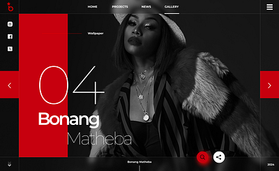 Bonang Matheba Hero Image Design branding design graphic design layout design product design ui web design