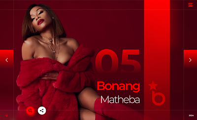 Bonang Matheba Hero Image Design branding design graphic design layout design product design ui web design