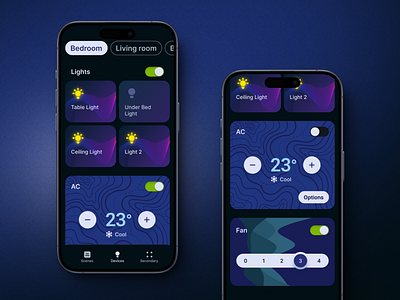 Smart house app app design ui ux web