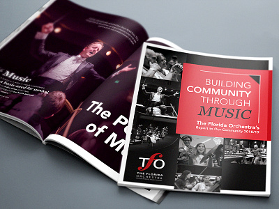 The Florida Orchestra Community Report branding graphic design print design