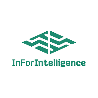 Logo InForIntelligence ai artificial intelligence big data brand design branding chip computer computer chip data intelligence logo logo design motherboard supercomputer