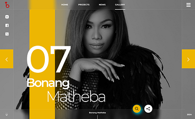 Bonang Matheba Hero Image Design branding design graphic design illustration layout design product design ui web design